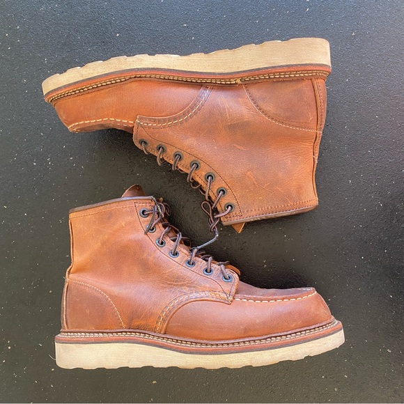 Red Wing CLASSIC MOC Boots in Copper Rough & Tough Leather 1907 - Picture 2 of 9